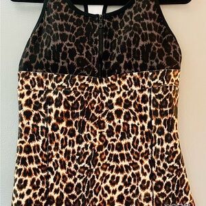 Bebe Sport Leopard Print Sleeveless tank